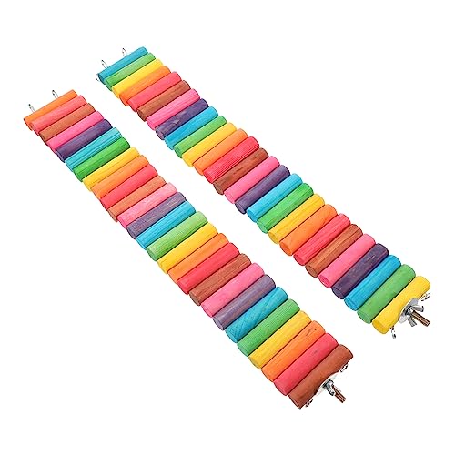 Gatuida 2stücke Holz Hamsterbrücke Spielzeug Für Kleintiere Leiter Zum Klettern Für Chinchilla Und Hamster Dekoratives Accessoire Für Haustiere von Gatuida
