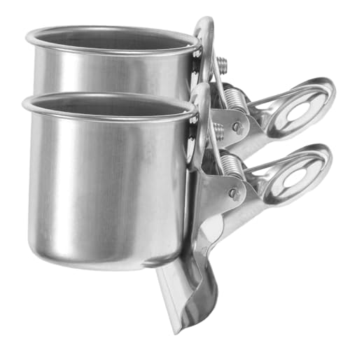 Gatuida 2 Stück Edelstahl Papageien Futterbecher Vogelkäfig Futterspender Futtertrog mit Halterung Stabil Für Wellensittiche Nymphensittiche Kanarienvögel Und Kleine Haustiere Gatuida 2 Stück Edelstahl Papageien Futterbecher Vogelkäfig Futterspender Futtertrog mit Halterung Stabil Für Wellensittiche Nymphensittiche Kanarienvögel Und Kleine Haustiere von Gatuida