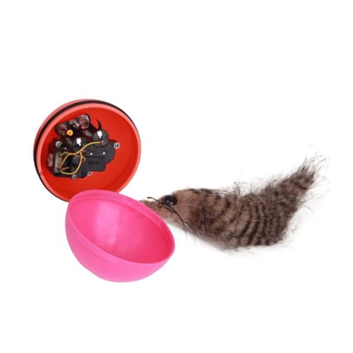 Gatuida 2 Stück Elektrischer Ball Motorisierter Rollball aus Leichtem Kunststoff Interaktives Katzenspielzeug und Welpen Batteriebetrieben Nicht mit Batterien Zufällige Zufällige Farbe von Gatuida