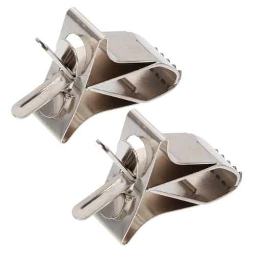 Gatuida 2 Stück Essenszange Käfigclips für klein Halterclips für Kleintierfutter vogelfutterspender vogelfutterhäuschen vogelkäfig Vogel-Gemüse-Clip Tierfutter-Clip Rostfreier Stahl Silver von Gatuida