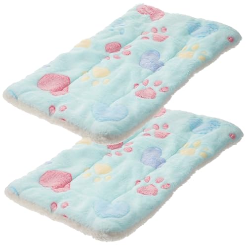 Gatuida 2 Stück Haustier Wärmepad für Meerschweinchen und Hamster Dicke Fleece Matte Extra Warm rutschfest Waschbar Kleines Kuschelbett für Winter Geeignet für Kleine Nager von Gatuida