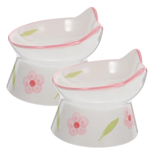 Gatuida 2 Stück High-Footed Pet Bowl Katzennäpfe süße Katzenschale erzogen Schüssel Erhöhte Katzenfutterschale erhöhte Wasserschale Wassernäpfe für Haustiere Futternapf für Katzen Keramik Gatuida 2 Stück High-Footed Pet Bowl Katzennäpfe süße Katzenschale erzogen Schüssel Erhöhte Katzenfutterschale erhöhte Wasserschale Wassernäpfe für Haustiere Futternapf für Katzen Keramik von Gatuida