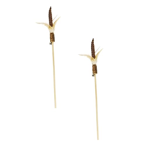 Gatuida 2 Stück Holz Katzenspielzeug Interaktive Federn Teaser Stäbe für Katzen Bewegung und Jagdinstinkten Gatuida 2 Stück Holz Katzenspielzeug Interaktive Federn Teaser Stäbe für Katzen Bewegung und Jagdinstinkten von Gatuida