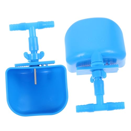 Gatuida 2 Stück Kaninchen-Wasserbrunnen Wurf Hydro Futterspender Käfig coop Hasen zubehör hasenzubehör kaninchenstall zubehör Hasenzucht-Wassernapf Wasserschale Wasserspender Plastik Blue von Gatuida