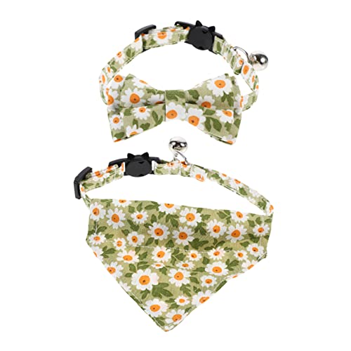 Gatuida 2 Stück Katzenhalsband Pack Triangle Scarf Fliege Verstellbar Bequem Atmungsaktiv Fotoshootings Niedliches Kostümzubehör für Kätzchen von Gatuida