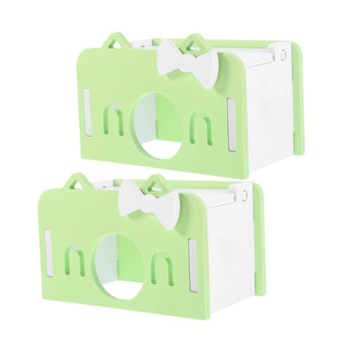 Gatuida 2 Stück Kleines Hamsterhaus aus PVC Vielseitiges Meerschweinchen Versteck Gemütliches Kleintier Spielhaus Robustes Nagetier Versteck für Hamster und Ratten Schadstofffrei Grün Gatuida 2 Stück Kleines Hamsterhaus aus PVC Vielseitiges Meerschweinchen Versteck Gemütliches Kleintier Spielhaus Robustes Nagetier Versteck für Hamster und Ratten Schadstofffrei Grün von Gatuida