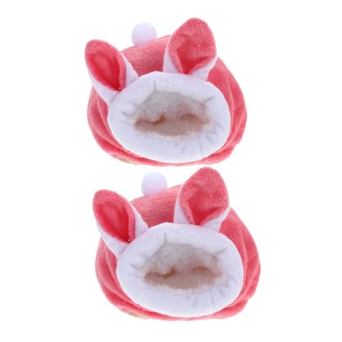Gatuida 2 Stück Kleintierbett mit Cartoon Design Warmes für Hamster Igel Kleine Haustiere Winterfestes Gemütliches Haustierbett für Kleine Tiere von Gatuida