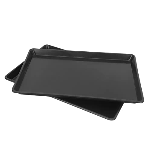 Gatuida 2 Stück Kunststoffschale für Hundebox Hasen zubehör für den käfig kaninchenstall zubehör Tierkäfig Bodenwanne unten coop Hunde-PIPI-Pad Häschenkäfighalter Mülleimer Plastik Black von Gatuida