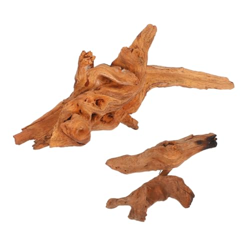 Gatuida 2 Stück Natürliche Versunkene Holzdekoration Aquarium Ornamente Aquarium Safe Driftwood Natürlicher Driftwood Dekorationszweig Holzdekor Für Reptilienterrarien Beige von Gatuida