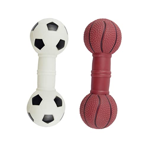 Gatuida 2 Stück Schall Langhantelhundspielzeug interaktives dekompressionsspielzeug Dog Toy knisterndes Hundespielzeug Welpenzahnen Hundekauen Bissfestes Hundespielzeug Vinyl von Gatuida