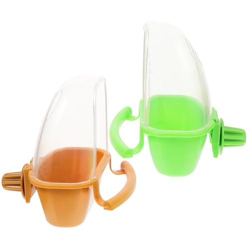 Gatuida 2 Stück Teiliges Vogelfutterspender Aufhängen Stabile Futter Wassernäpfe für Käfige Wiederverwendbar Leicht zu Reinigen Geeignet für Wellensittiche Papageien und Ziervögel von Gatuida