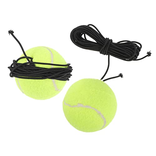 Gatuida 2 Stück Tennis Trainingsbälle mit Schnur Multifunktionale Hundespielzeuge aus Weichem Material Leicht und Tragbar Interaktives Hundetennisball zur Beschäftigung und Stressabbau von Gatuida