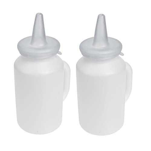 Gatuida 2 Stück Tragbare Kälbermilchflasche Neugeborenes Quantitativ Krankenschwester Kalb Haustier Fütterung Schluck Klein Kätzchen Milchflasche Säuglingsflasche Weiß Plastik von Gatuida