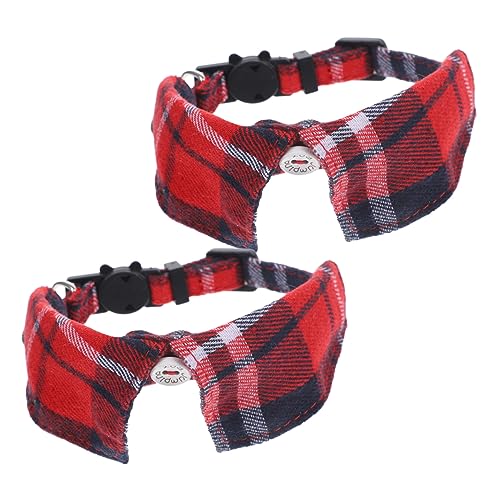 Gatuida 2 Stück Verstellbares Katzenhalsband Haustierzubehör Haustierhals Kleine Halsband Katzenglocken Katzenanhänger Katze Und Kleiner Name Süße Katzenglocke von Gatuida