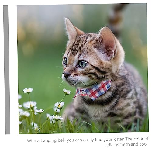 Gatuida 2 Stück Verstellbares Katzenhalsband mit Süßer Schleife und Glocke Teiliges für Kätzchen und Atmungsaktiv Modisches Katzenzubehör für Alltag und Party von Gatuida