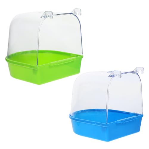 Gatuida 2stücke Papagei Badewanne Vogelduschbecken Aus Sicheren Materialien Badezubehör Für Kleine Vögel Einfache Reinigung Robust Und Leicht von Gatuida