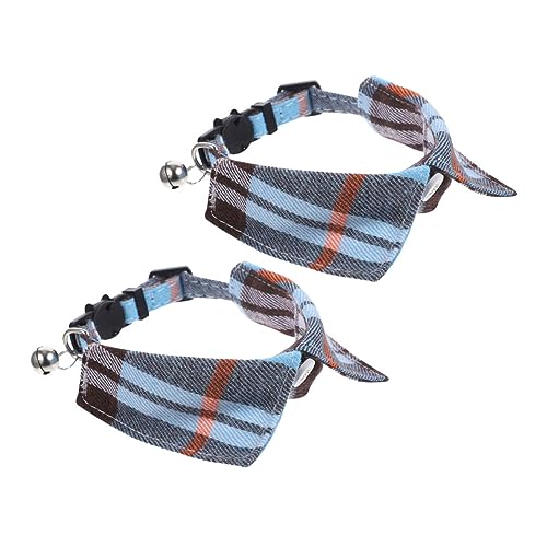 Gatuida 2 Stück verstellbares Katzenhalsband Sicherheitsschnalle für Katzenhalsband Katzenhalsbänder für Kätzchen Name klein einstellbar Kätzchen-Kragen dekoratives Kätzchenhalsband Tuch von Gatuida