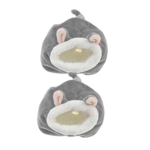 Gatuida 2 Stücke Hamster Cartoon Bett Kleines Haustier Wärme Nest mit Ultrasoftem Fleece Innenfutter für Igel Zwerghamster Atmungsaktives Winter Schlafsack Versteck Waschbar und von Gatuida