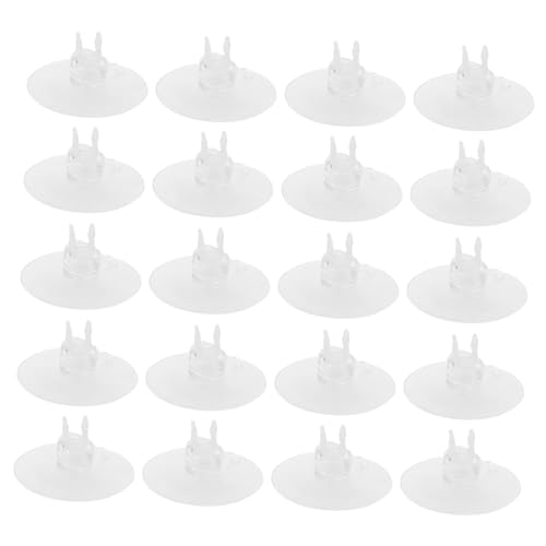 Gatuida 20Stücke Transparente Saugnapf Clips für Aquarium Luftschläuche Aquarium Zubehör mit Einstellbarem Design für Sicheren und Einfache Installation von Gatuida