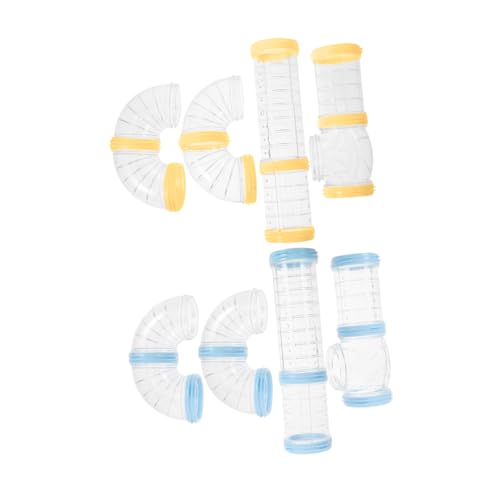 Gatuida Selbstgemacht Hamsterkäfig Rohrverbinder Transparente Hamsterröhre Tunnel für Hamster und Kleintiere Erweiterbares Spielzeug für Hamsterkäfig Installieren von Gatuida