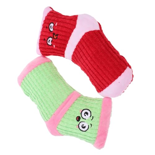 Gatuida 2Stücke Bissresistente Hundespielzeuge aus Plüsch Interaktive Socken Spielzeuge für Hunde mit Quietscher Langlebig und Spaßig für Aktives von Gatuida