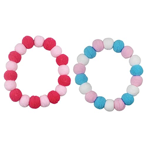 Gatuida Gewebtes Welpenhalsband-Set Für Katzen Und Hunde Plüschhalskette Modisches Haustier-Accessoire Für Besondere Anlässe Zufällige Farbe von Gatuida