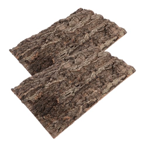 Gatuida 2pcs Reptilien Terrarium Rinde Substrat Bettwäsche Schildkröte Korkenrinde Reptilien Klettermatte Lebensraum Amphibien Hintergrund Für Echsenschlangenspinnen Eremit Krabben von Gatuida