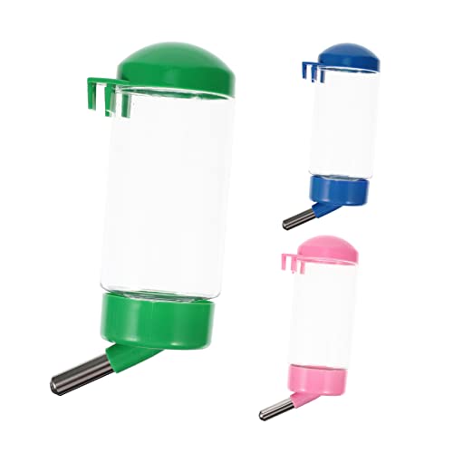 Gatuida 3 Stück Automatischer Hängender Wasserspender für Haustiere Klare Trinkflasche mit Rollenventil Haustiertränke für Hamster Kaninchen Meerschweinchen Praktischer und Sauberer von Gatuida