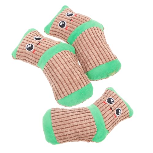 Gatuida 3 Stück Für Haustiere Niedliche Bisse Für Welpenpfoten Quietschende Hunde Weiche Kuschelige Hundesocken Cartoon Socke Zum Kauen Welpen Quietschsocke Quietscher Lautstarke von Gatuida