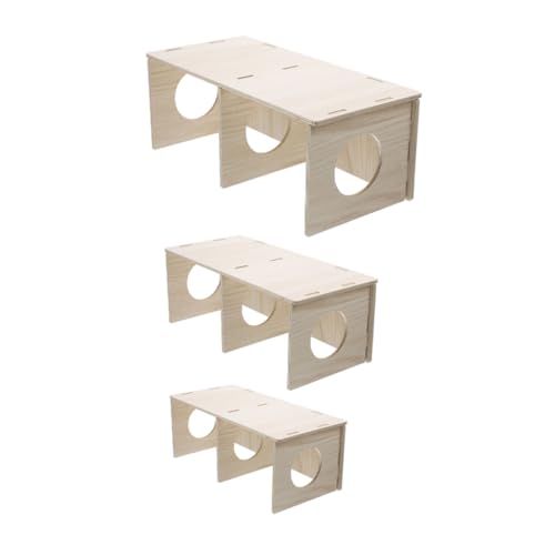 Gatuida 3 Stück Hamsterholz Hamster Versteck Kleines Haus Hölzernes Versteck Mausnagetiere Hamsterhaus Für Den Haushalt Hamsterhaus Holz von Gatuida