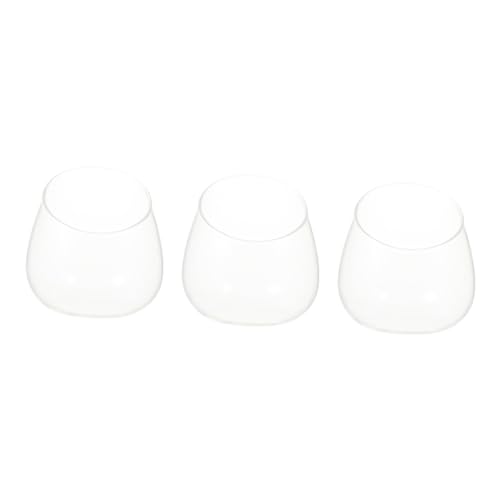 Gatuida 3 Stück Schräge Glasflasche Schüsseln Gefälscht Dekorativ Uv Drinnen Aquarium Mikro Sukkulenten Pflanzenterrarium Terrarien Groß Saftiges Terrarium Stilvoll Landschaft Terrarium von Gatuida