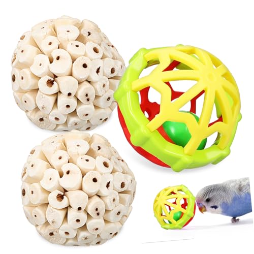 Gatuida 3 Stück Teiliges Vogelspielzeug mit Grindenden Kauspielzeugbällen Weiche Natürliche und Gummi Beißbälle Geeignet für Papageien Hamster zur Schnabelpflege und Zufällige Farbe Gatuida 3 Stück Teiliges Vogelspielzeug mit Grindenden Kauspielzeugbällen Weiche Natürliche und Gummi Beißbälle Geeignet für Papageien Hamster zur Schnabelpflege und Zufällige Farbe von Gatuida