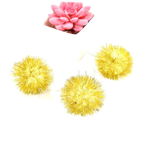 Gatuida 30 Stück Teiliges Bunte Glitzer Pompons für Katzen Kleine Tinsel Bälle Interaktives Katzenspielzeug Farbenfrohe Kauspielzeuge zur Beschäftigung und Bewegung von Katzen von Gatuida