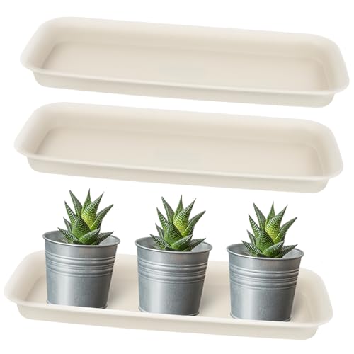 Gatuida 3Stücke Untersetzer Kunststoff Rechteckige Wasserschalen Für Bonsai Und Sukkulenten Farbauswahl Gartentopftabletts Für Innen von Gatuida