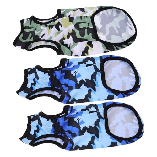 Gatuida 3Stücke Welpenweste Camouflage Sommerkleidung für Kleine Atmungsaktive und Waschbare Hundekleidung für Drinnen und Draußen und Besondere Gatuida 3Stücke Welpenweste Camouflage Sommerkleidung für Kleine Atmungsaktive und Waschbare Hundekleidung für Drinnen und Draußen und Besondere von Gatuida