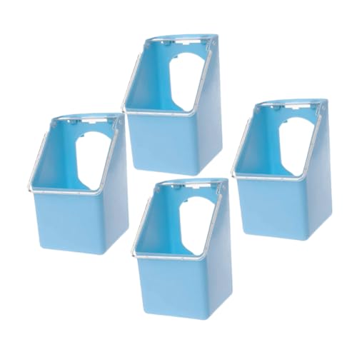 Gatuida 4 Stück Hängebox Futterspender Vogelkäfig Futterspender Für Futterspender Mit Käfig Wachtel Futterspender Hängender Futterkäfig Vogelfutterspender Vogelfutterbehälter von Gatuida
