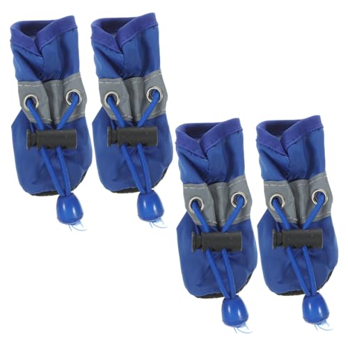 Gatuida 4 Stück Hunde wasserdichte Stiefel Haustiere hundeschuhe Sommer schützend Kleine Hundefutter Wasserdichter Hund Regen fit Welpenschuhe für kleine Hunde Pfotenabdeckungen für Hunde von Gatuida