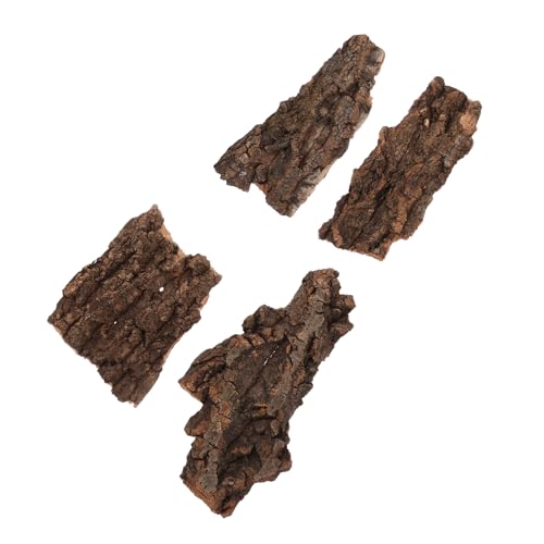 Gatuida 4 Stück Kletterrinde Reptilien zubehör Terrarium zubehör Echsenkäfig Zubehör Reptilienkäfig Zubehör Korkenrinde Reptilienhaut schleichtiere Hütte aus Eidechsenrinde Eidechsennest von Gatuida