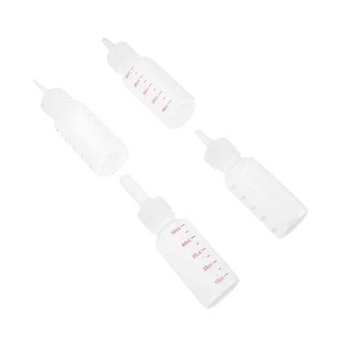 Gatuida 4 Stück PET-Flasche pet Flaschen pet Supplies Haustierpflege Katzenflasche Futterspender für Katzen Neugeborene Katzenfutter Hundeflaschen Flaschen zum Füttern von Katzen Kieselgel von Gatuida