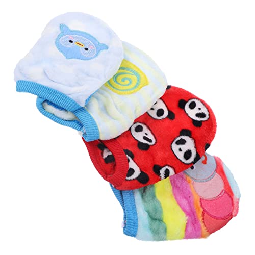 Gatuida 4 Stück Teiliges Haustier Weste Flanell Hundekleidung für Kleine Cartoon Design Atmungsaktiv und Bequem Gatuida 4 Stück Teiliges Haustier Weste Flanell Hundekleidung für Kleine Cartoon Design Atmungsaktiv und Bequem von Gatuida