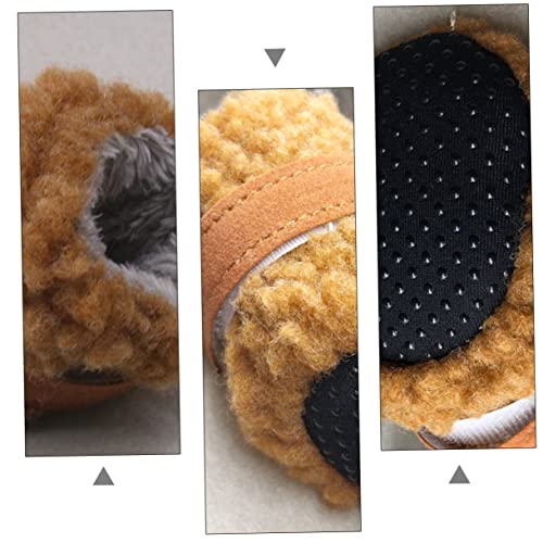 Gatuida 4 Stück Teiliges Hundeschuh Winter Schneestiefel mit Dickem Plüsch Warm rutschfest Pfotenschutz für Welpen Haustiere Gatuida 4 Stück Teiliges Hundeschuh Winter Schneestiefel mit Dickem Plüsch Warm rutschfest Pfotenschutz für Welpen Haustiere von Gatuida