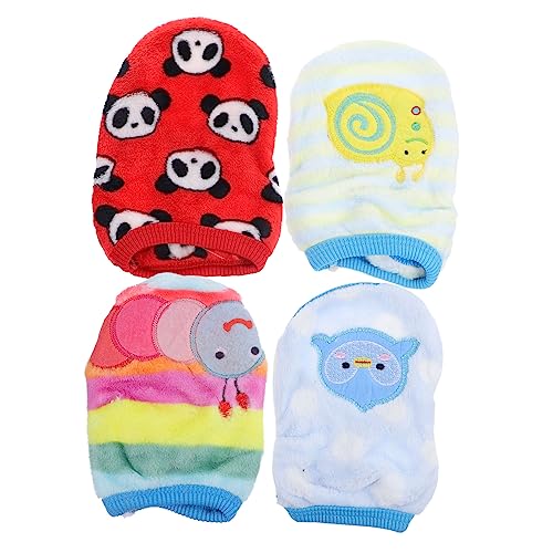Gatuida 4 Teilige Warme Haustierweste Haustierkostüme Für Kleine Hunde Warmhaltende Haustierweste Welpen Tartan Jacken Für Chihuahua Hundezubehör Für Kleine Hunde XXX Hundekleidung von Gatuida