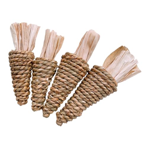 Gatuida 4stücke Hamster Kauspielzeug Naturmaterialien Teething Spielzeug Für Kaninchen Und Kleintiere Für Gesundes Und Zahnpflege Große Und Kleine Varianten von Gatuida