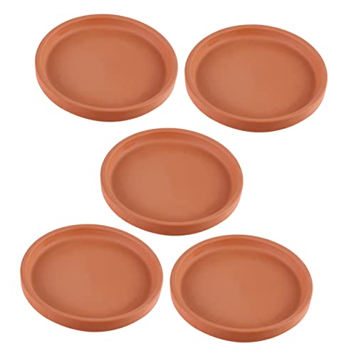 Gatuida 5 Stück Blumentopfmatte Tabletts Topfpflanze Tablett Kleiner Pflanzentopf Drinnen Pflanzentopf Innen Untertasse Pflanzentopfwache Untersetzer Für Pflanzenentwässerung Terrakotta von Gatuida