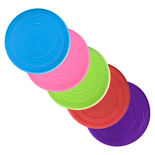 Gatuida 5 Stück Haustier- wasserbahn Dog chew Toy Gummispielzeug Hund Welpe Outdoor für draußen Wurfscheibe Wurfscheibenspielzeug Kieselgel von Gatuida
