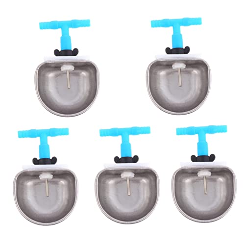 Gatuida 5 Stück Kaninchen-Wasserbrunnen Coop-Tasse Schüssel Hase Wassernapf Hasen wasserspender hasentrinkflaschen Tränkeausrüstung für Kaninchen Tränke für Kaninchen Rostfreier Stahl Blue von Gatuida