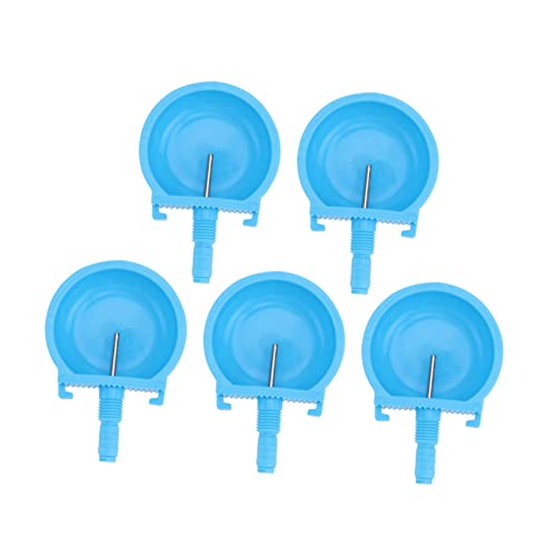 Gatuida 5 Stück Kaninchen-Wasserbrunnen Vogeltränke Feeder Cup Wachtel Haustier Hasen wasserspender hasentrinkflaschen Kaninchenfutterautomat Bauerntrinker ABS-Kunststoff Stahl Sky-Blue von Gatuida