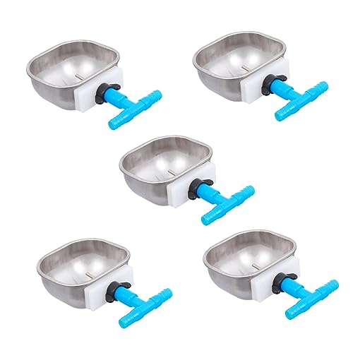 Gatuida 5 Stück Kaninchentrinker hasentrinkflaschen trinkflasche Hasen Kaninchen wasserflaschen Haustier mit Werkzeug Automatischer Wasserspender Wasserschale für Geflügel Rostfreier Stahl von Gatuida