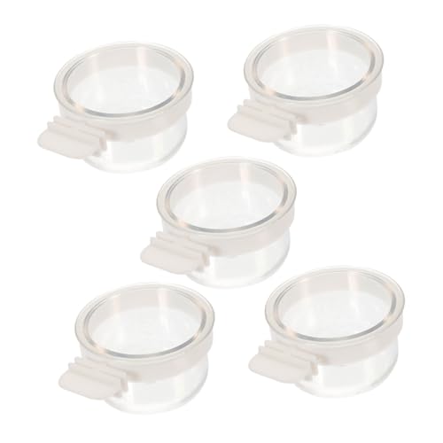 Gatuida 5 Stück Teiliges Transparentes Vogel Futternapf aus Multifunktionale Papagei Futterschalen Bruchsicher Einfach zu Reinigen Stabiler Vogelkäfig Zubehör für Wellensittiche und Gatuida 5 Stück Teiliges Transparentes Vogel Futternapf aus Multifunktionale Papagei Futterschalen Bruchsicher Einfach zu Reinigen Stabiler Vogelkäfig Zubehör für Wellensittiche und von Gatuida