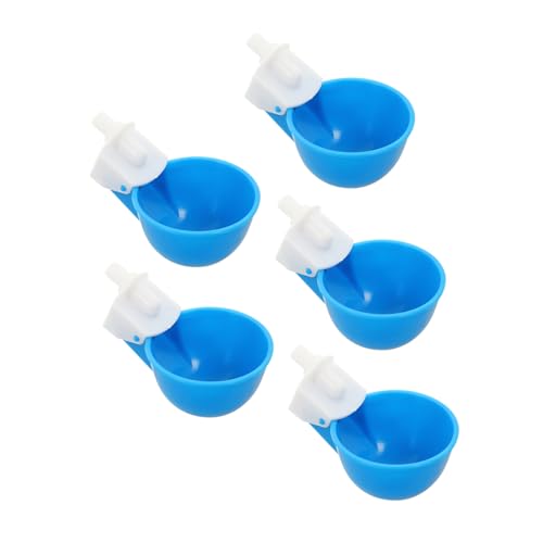 Gatuida 5 Stück Tränkebecken Für Geflügel Huhn Haustier Bauernhof Wasserschale Weidewasserspender Futternapf Für Hühner Futterspender Austauschbare Wasserbecher Pavillon Blue Pom von Gatuida